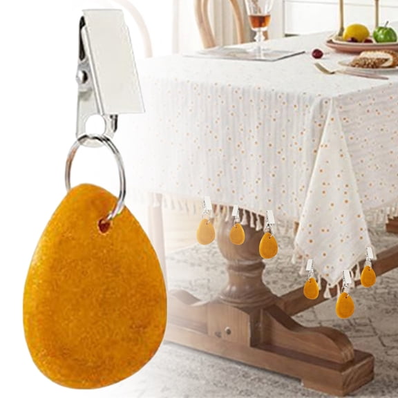 Zoxiy 1Pc Tablecloth Weights,Teardrop Shape Table Cover Weights With Metal Clip,Marble Stone Table Cloth Weights,Suitable For Weddings,Parties,Outdoor Picnics,Or Tablecloth Decoration