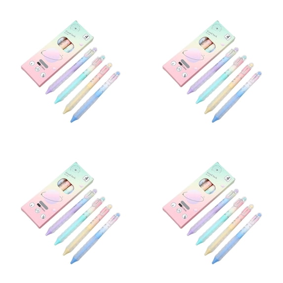 Zoxiy 4Packs Gel Pens Point Pen Sets,Retractable Gel Ink Pens,0.5mm Fine Point Smooth Writing Pens,Smooth Writing&Quick Dry,Suitable for Journaling Note Taking Sketching No Bleed & Smear,Pink