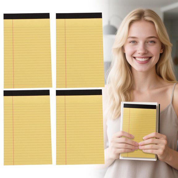 Zoxiy A5 4Pcs Small Note Pads,30Sheets Legal Pads Color Notepads For Teacher,And Worker,College Ruled Notebooks For Jotting Down Reminders,Important,Meeting Notes,Or To-Do Lists,Office Supplies,8"×5"