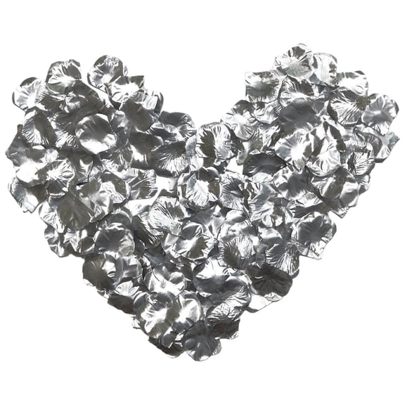 Zoxiy Artificial Silk Rose Petals Romantic Silk Heart Petals Proposal Decorations Party Decorations Engagement Decorations Romantic Night Decor Faux Flowers Rose Petals Petal Confetti Silver 100Pcs
