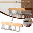 thumbnail image 1 of Zoxiy Bra Hanger for Closet Organizers and Storage,Premium Tank Top Hangers for Tank Tops, Camis, Hats, Lingeries,Hat Rack Organizer Wooden Clothes Organizer With 8 Hooks,Non-Slip,Yellow, 1 of 7