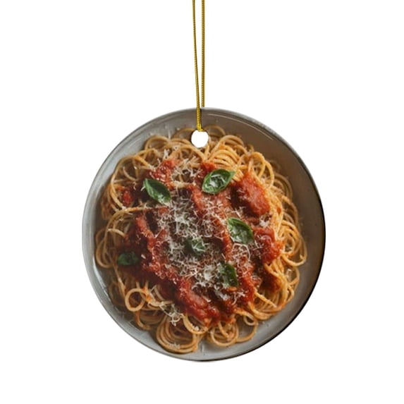 Zoxiy Christmas Pasta Decoration Pendant,Christmas Tree Acrylic Food Hanging Ornament,Food Christmas Decorations And Pendants for Xmas Tree Fireplace Holiday Party Home Decor