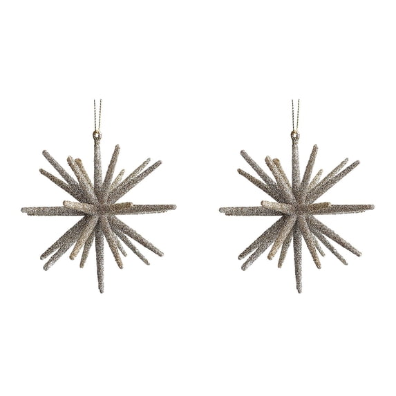 Zoxiy Christmas Sparkling Glitter Starburst Ornaments, Exploding Star Shaped Hanging Decorations, Festive Star Ornaments for Christmas Tree, Holiday Party and Indoor Home Festive Decor Supplies
