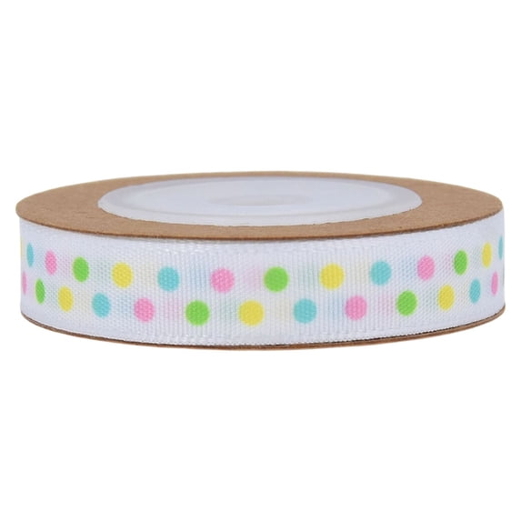 Zoxiy Decorative Wrapping Ribbon for Gift,Easter Ribbon,Easter Bunny Wired Edge Ribbon,Easter Party Holiday DIY Decor Supplies,Egg Bunny Printed Ribbons,Easter Ribbon Wired,1 Roll,0.39" x 10 Yards