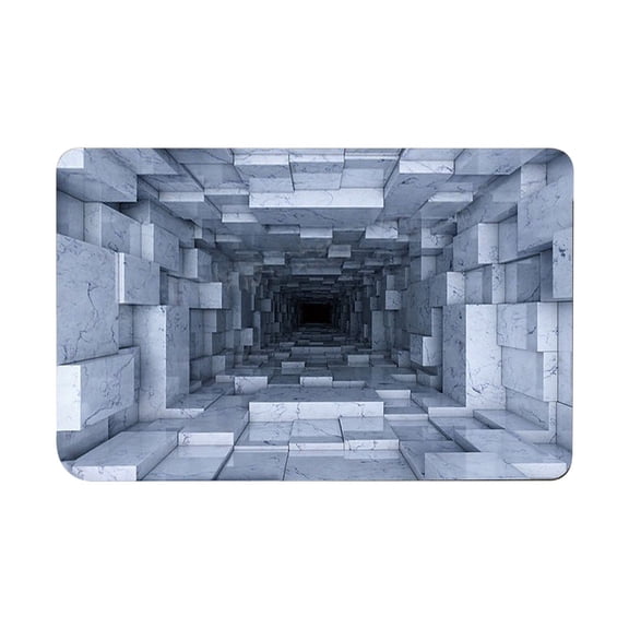 Zoxiy Hole in The Floor Rug,Front Door Mat,Trap Optical Illusion Bottomless Non-Slip Doormat,3D Hole Carpet,Brick Bottomless Hole Design,Floor Carpet Mat,Dog Gets Scared of 3D Carpet,1PC,19.6"x31.4"