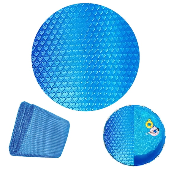 Zoxiy Round Pool Insulation Cover Film,6Ft Circle Inflatable Swimming Pool Blanket,Outdoor And Heat Insulating Double-layer Bubble Cover,Heavy-Duty Circle Blue Floating Blanket Mat for Swimming Pools