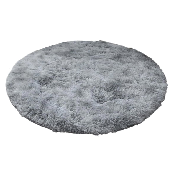 Zoxiy Round Rugs for Bedroom,Circle Rug,Machine Washable,Circle Area Rugs for Living Room,Soft and Fluffy Shaggy Carpet for Teen Girls and Boys,Nursery Rooms,Dorms,Home Decor Aesthetic,Gray,15.7 Inch