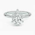 thumbnail image 1 of Zoya Jewel 1.9 Ct Lab Created Simulated Diamond - 14K White Gold Over Ring - Modern Pear Diamond Engagement Ring - Silver Jewellery Wedding Anniversary Gift for Women's - Causal Office Wear Ring, 1 of 7