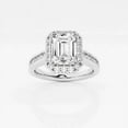 thumbnail image 1 of Zoya Jewel 14K White Gold Plated Rings - 2.1 Ct Emerald Cut Diamond Solitaire for Women - Christmas Diamond Jewelry - Party Ring for Her, 1 of 2