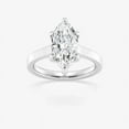 thumbnail image 1 of Zoya Jewel 2.1 Ct Marquise Cut Moissanite Ring for Her - 14K White Gold Plated Rings - Elegant Engagement Jewelry - Classic Proposal and Wedding Rings, 1 of 3