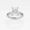thumbnail image 1 of Zoya Jewel 2.1 Ct Radiant Cut Lab Created Diamond Ring – Women’s Three Stone Design – 14K White Gold Plated – Gifting Jewelry for Special Moments, 1 of 2