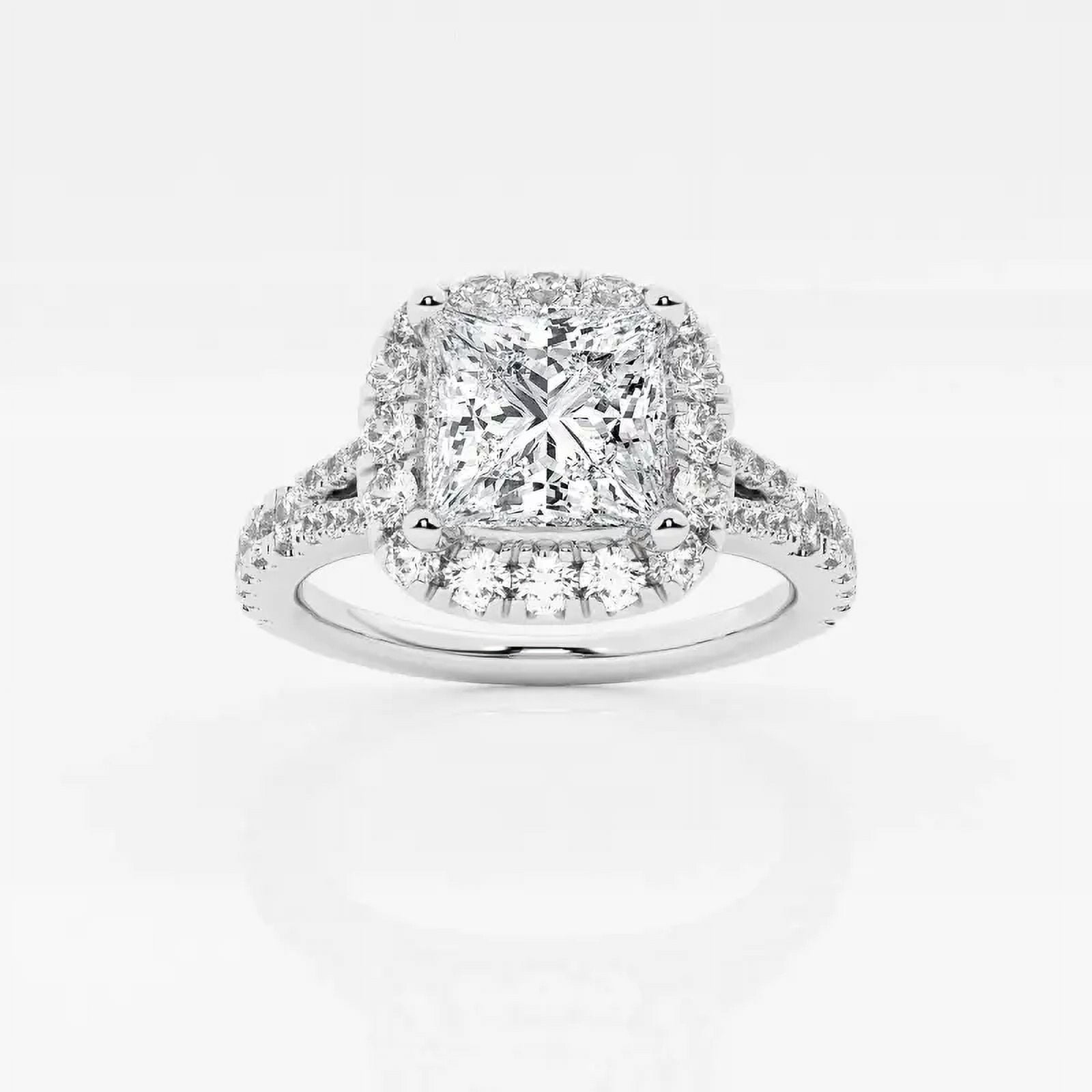 Zoya Jewel 2 Ct Princess Cut Diamond Engagement Ring – Women’s Halo ...