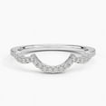 thumbnail image 1 of Zoya Jewel Lab Created Minimalist Diamond Ring – 2.1 Ct Brilliant Round Cut Engagement Ring – 14K White Gold Plated – Twisted Vine Curved Band – Women’s Half Eternity Jewelry, 1 of 5