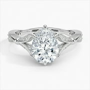 Zoya Jewel 1.9 Ct Pear Cut Diamond Ring - Engagement Silver Ring for Her - Wedding Solitaire Diamond Ring - Womens Valentines Day Gift - Birthday and Anniversary Jewelry