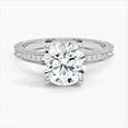 thumbnail image 1 of Zoya Jewel 1.8 Ct Round Brilliant Diamond Ring - 14K White Gold Plated Solitaire Engagement Ring - Minimalist Stacking Women's Ring - Anniversary Jewelry Gift for Her, 1 of 8