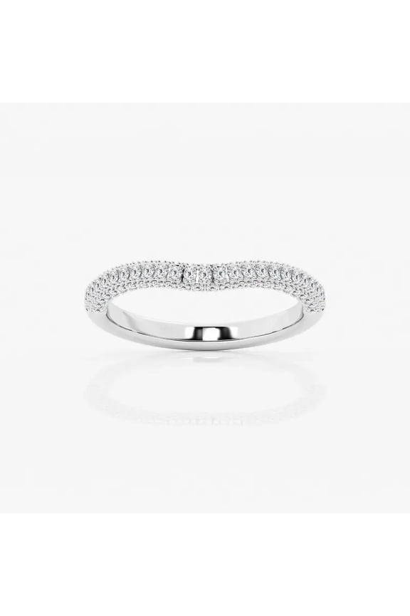 Round Cut Excellent 1.7 Ct Diamond Rings for Women - 14K White Gold Plated Wedding Anniversary Bands - Personalized Designer Rings for Her with Curved Band