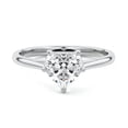 thumbnail image 1 of Zoya Jewel 14K White Gold Plated Ring – Heart Cut Excellent 1.9 Ct Diamond Ring for Women – Solitaire Diamond Ring for Women – Solo Stone Wedding Ring, 1 of 7