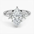 thumbnail image 1 of Zoya Jewel Stamped 14K White Gold Plated Wedding Anniversary Ring - 2.3 Ct Marquise Cut Lab Created Diamond Engagement Ring for Women - Wedding Gifts Clearance, 1 of 6