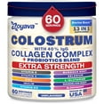 thumbnail image 1 of Zoyava Colostrum Powder with 40% IgG, Extra Strength 13-in-1 Supplement, Collagen Complex, Probiotics, Elderberry, L-Glutamine, Zinc, Vitamin C, Vitamin D3, Unflavored, 1 of 8