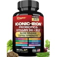thumbnail image 1 of Zoyava Iron Supplement – Slow Release Iron Vitamin with B12, Folate, Zinc & Probiotics for Men & Women, 1 of 6