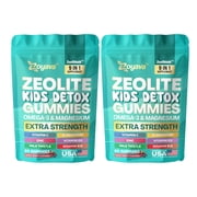 Zoyava Zeolite Kids Detox Gummies Mixed Berry Flavored All-in-One 60 Gummies for Detox, Immunity, and Overall Wellness2 Pack