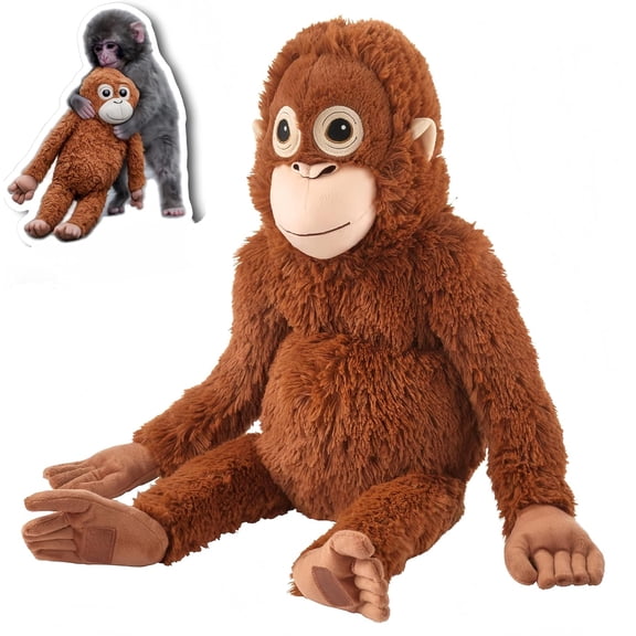 Zoytoys Punch Monkey Plush, 66cm Large Orangutan Soft Toy, Plushies Eco-Friendly Plushies Material, Washable & Safe, Realistic Soft Cuddly Monkey Toy