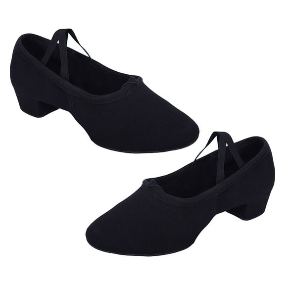 Zoyueyie 1 Pair Female Sole Low Heel Ballet Dance Shoes Stage Performance Shoes