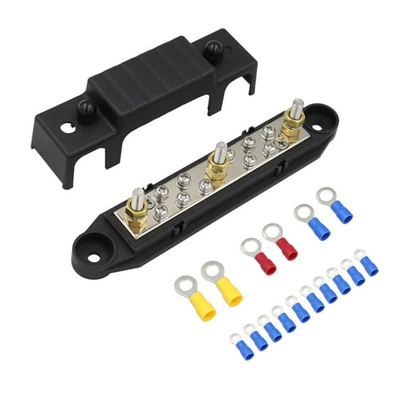 Zoyueyie 1 Set Terminal Bus Bar Electrical Bus Bar Power Distribution Block With Terminal