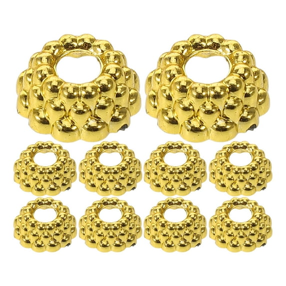 100pcs Round Ornament Caps for Christmas Tree DIY Decorations Golden Replacement Hangers