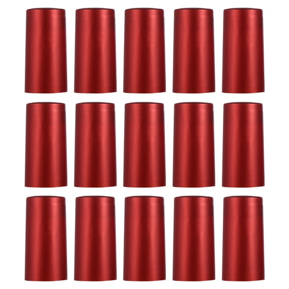 Zoyueyie 100pcs Shrink Wrap Bottle Heat Shrink Capsules Bottle Shrink Wrap Sleeves for Professional and Home Use ( Red )