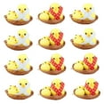 thumbnail image 1 of Zoyueyie 12pcs Chicks Set Chicken Figures Figurines Farm Statues Table for Kids Party Favors, 1 of 10