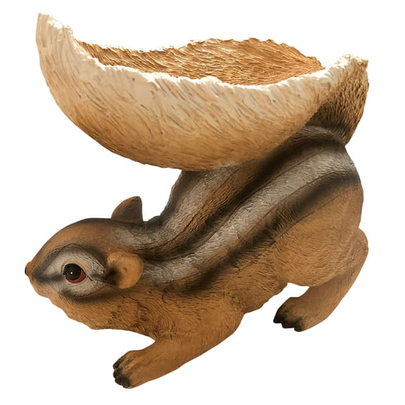 Zoyueyie 1Pc Cartoon Squirrel Shaped Adornment Creative Resin Garden Ornament Chic Feeder