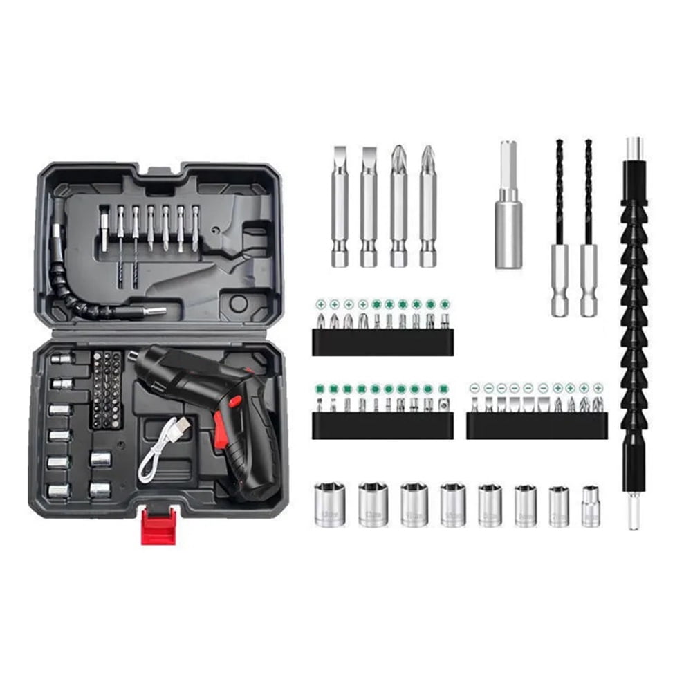 Zoyueyie 1Set Cordless Drill Driver Kit Electric Screwdriver Hand Drill Rechargeable