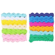 Zoyueyie 2 Roll Wave Bending Fringe Trim Ribbon Rick Rack Trims for Clothes Dress Sewing Flower Making Ribbon Craft 8MM
