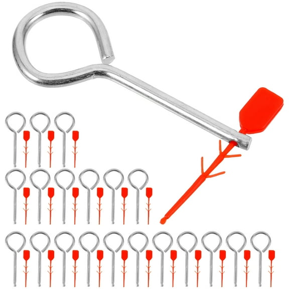 HEATSHAKING Fire Extinguisher Pin Set Fire Safety Pull Pins Iron 20 Sets 2.2X0.8X0.1In