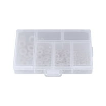 Zoyueyie 250pcs M2.5 M5 White Nylon Washer Plated Flat Spacer Seals Washer Gasket Ring
