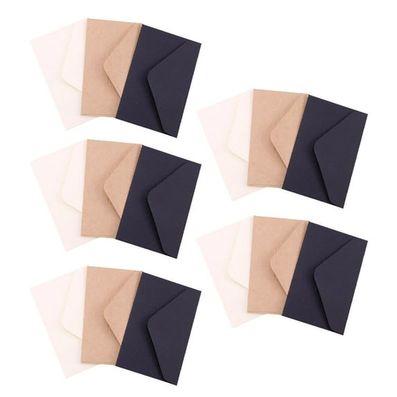 Zoyueyie 30Pcs Decorative Envelopes Fresh Kraft Paper Envelopes for Greetings Cards
