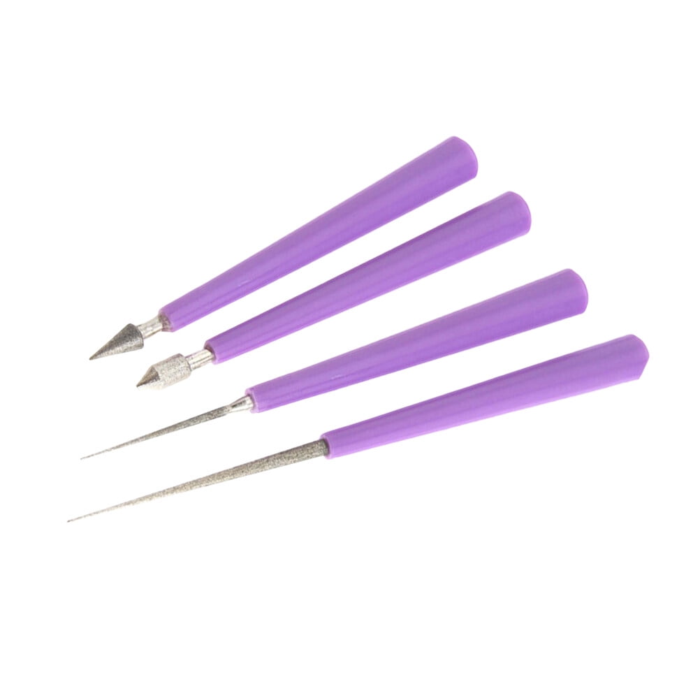 Zoyueyie 4PCS Bead Hole Reamer Needle Style Opener Drill 0.6-3mm Puncher for Craft DIY Tools