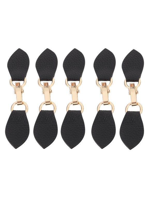 5Pairs PU Sewing Toggle Clasps Black for Coat Closure and Dress Waistband Design