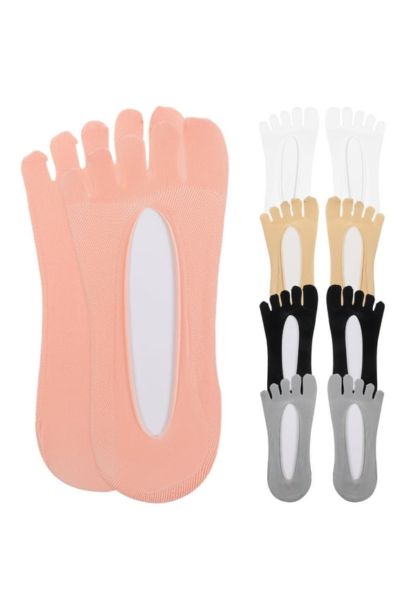 5 Pairs of Toe Separator Socks High Heel Finger Socks Invisible Toe Socks Breathable Women Socks