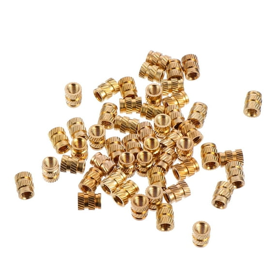 Zoyueyie 50 Pcs Knurled Nuts Threaded Inserts Nut Threads for 3D Printing Machine Parts