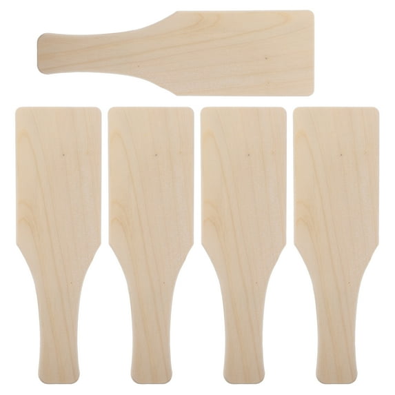 Zoyueyie 5PCS Unfinished Wood Paddle Wood Board For Crafts Sorority Fraternity Home Decoration Pottery Tool
