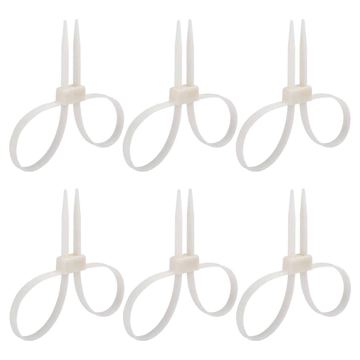 Zoyueyie 6Pcs Extra Heavy Duty Zip Ties Double Locking Nylon Cable Ties