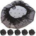 thumbnail image 1 of Zoyueyie 6Pcs Women Hair Bun Cover Rhinestones Hairnet Hair Nets Hair Wraps Hair Styling Tools, 1 of 10