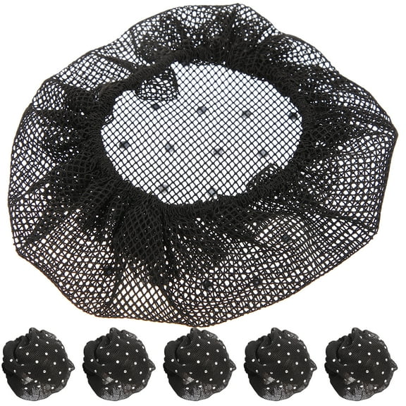 Zoyueyie 6Pcs Women Hair Bun Cover Rhinestones Hairnet Hair Nets Hair Wraps Hair Styling Tools