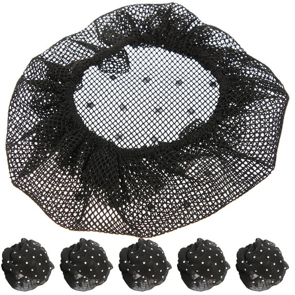 Zoyueyie 6Pcs Women Hair Bun Cover Rhinestones Hairnet Hair Nets Hair Wraps Hair Styling Tools
