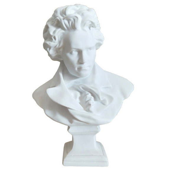 Zoyueyie Beethoven Bust Statue Great Composers Bust Figurine Resin Plaster Figure Sculpture Decoration Sculpture Figurine for Artist