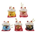 thumbnail image 1 of Zoyueyie Cat Figurines 5Pcs Japanese Maneki Neko Figurine Ornament Beckoning Fortune Welcoming Cat Statue Cats for Home Office, 1 of 10