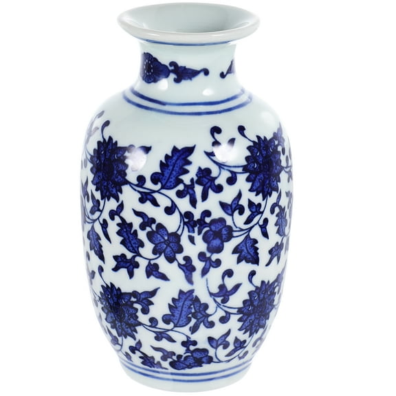 Zoyueyie Chinese Style Ceramic Blue and White Porcelain Vase Home Flower Arrangement Vase