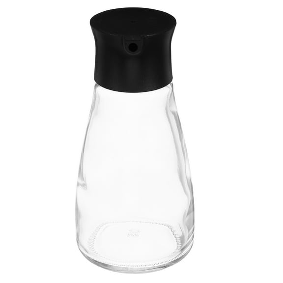 Zoyueyie Glass Soy Sauce Dispenser Leakproof Condiment Container Seasoning Bottle Vinegar Cruet Soy Sauce Bottle Dispenser Kitchen Black